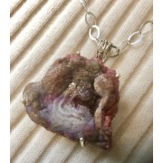 346 collier rosette de calcédoine, argent sterling